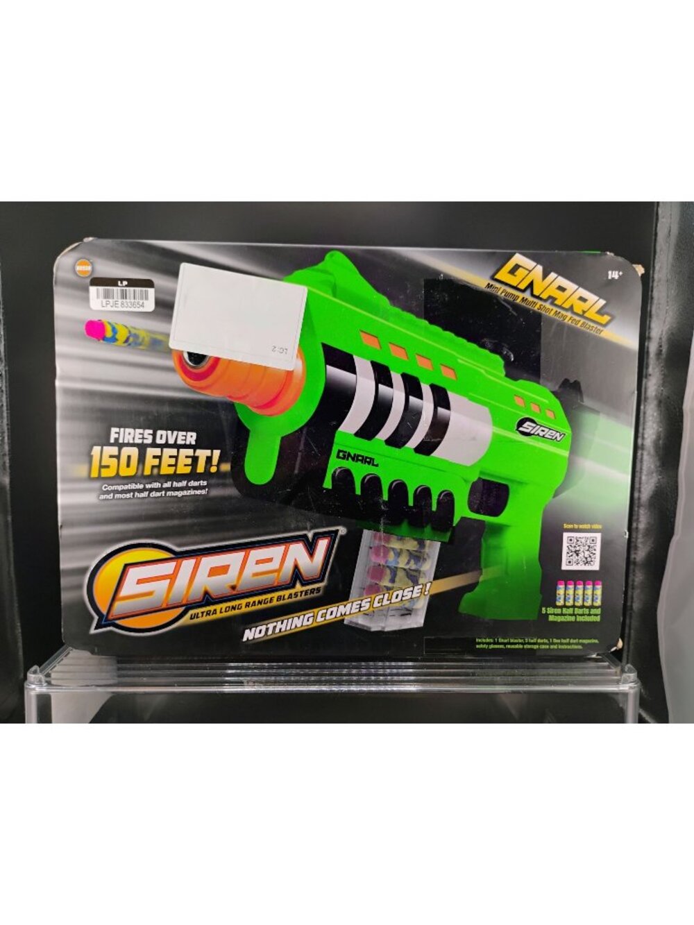 Siren Gnarl Mini Pump Action Blaster 5 Darts Magazine Safety Glasses